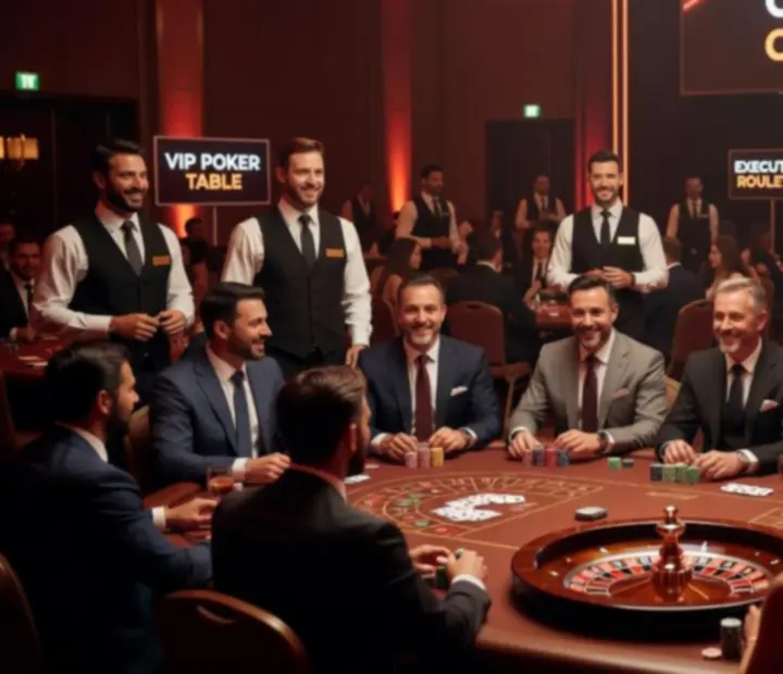 Wieczór firmowy z motywem casino i mobilnymi stołami do gier NAXSOL ENTERPRISES LTD