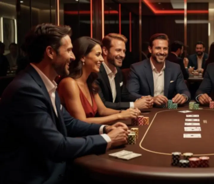 Goście podczas wieczoru pokerowego NAXSOL ENTERPRISES LTD