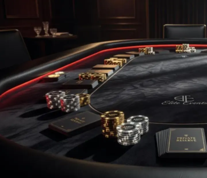 Profesjonalny stół pokerowy na wydarzeniu NAXSOL ENTERPRISES LTD